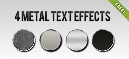 4 styles d'effet texte métal libre