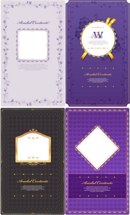 template vecteur de motif violet 4 carte
