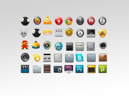 4 paquete de diez iconos icons pack