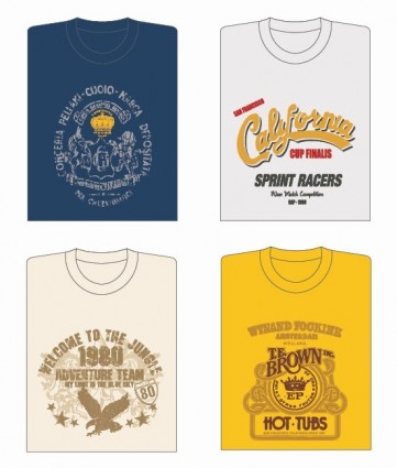 4 Vektor-t-Shirt-designs