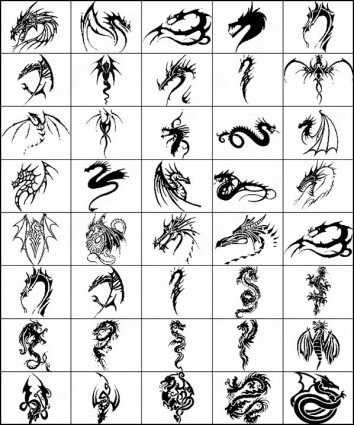 40 dragon tattoo bàn chải