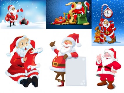 5 Santa Claus Vector