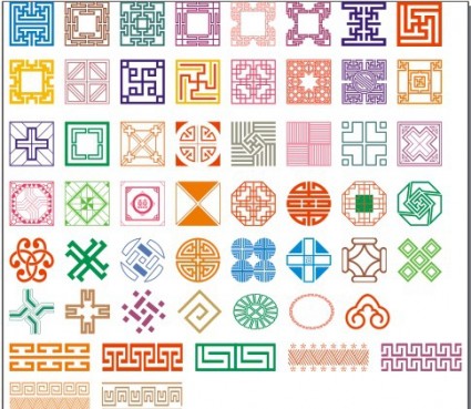 50 Arten von klassischen Muster Vektor
