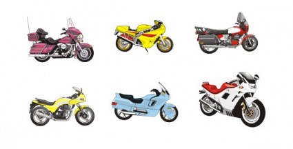 6 Modelle Vektor Motorrad