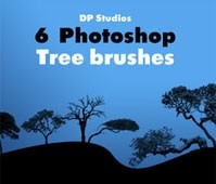 6 pohon photoshop brushes