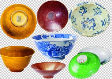 7 керамические чаши деревянные шары psd фотографии