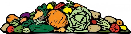ein Haufen von Gemüse-ClipArt
