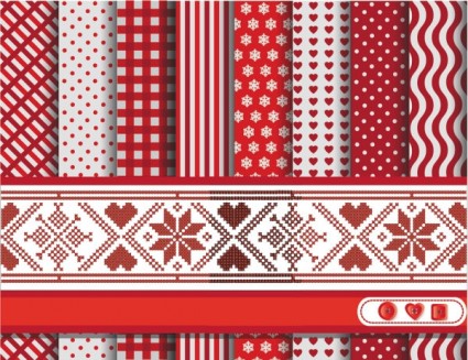 A Variety Of Fabric Patterns Vector