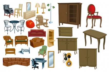A Variety Of Furniture Furniture Clip Art