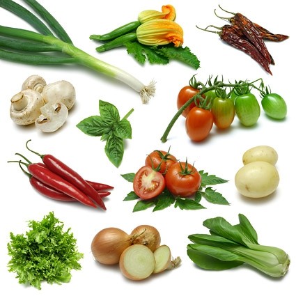разнообразные овощи и хорошую картину