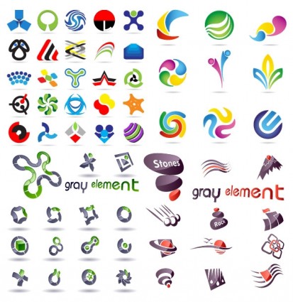 szeroki wybór graficzny logo szablon wektor