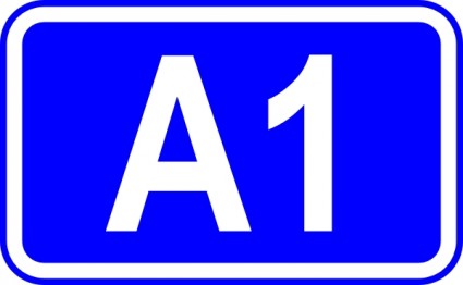 علامة الطريق a1 قصاصة فنية
