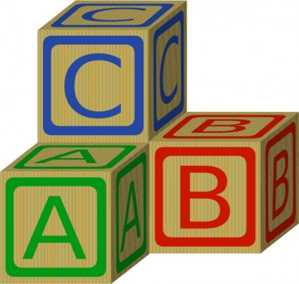 bloques de ABC clip art