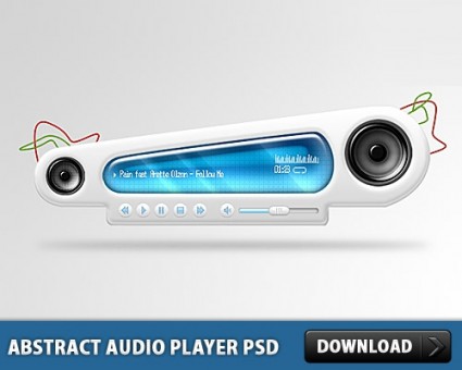 astratto player audio gratuito psd