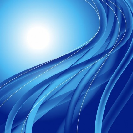 Resumen ondas azules vector illustration