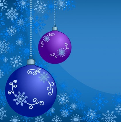 abstrak Natal bola dengan hiasan berupa kepingan salju