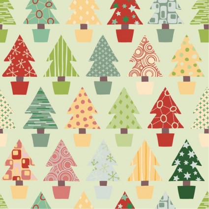 Abstract Christmas Tree Seamless Background Vector