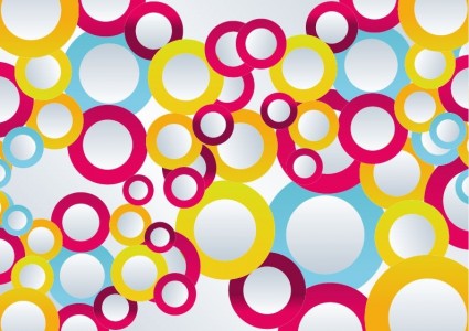 Ilustración del vector de círculos colores abstractos