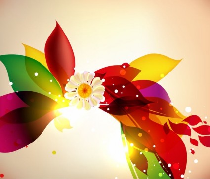 abstrato design floral colorido de fundo vector