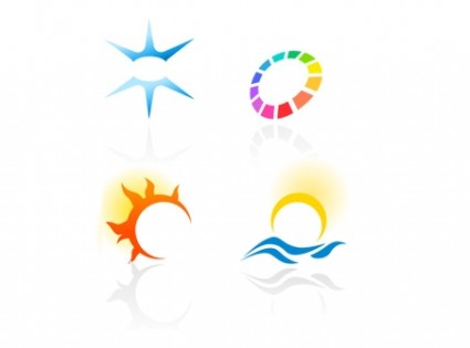 abstrak logotypes warna-warni