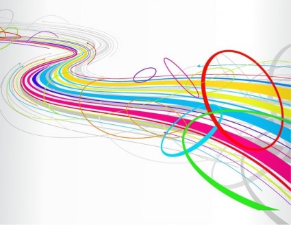 arrière-plan de ligne vague colorée abstraite