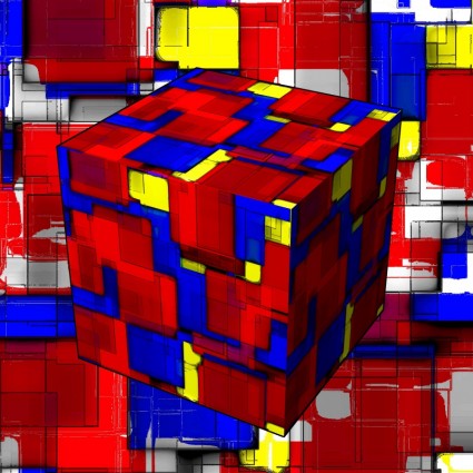 arte abstrata cubo