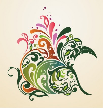 gráfico diseño abstracto ornamento floral fondo vectorial