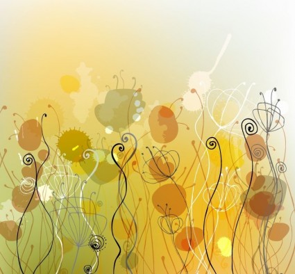 illustration vectorielle floral abstrait