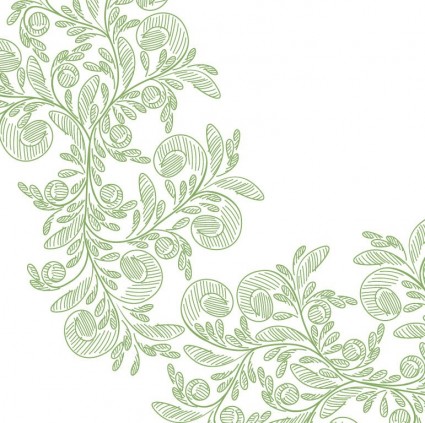 abstracto floral con gráfico vectorial lápiz verde
