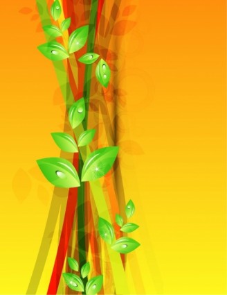 fondo abstracto vector floral verde