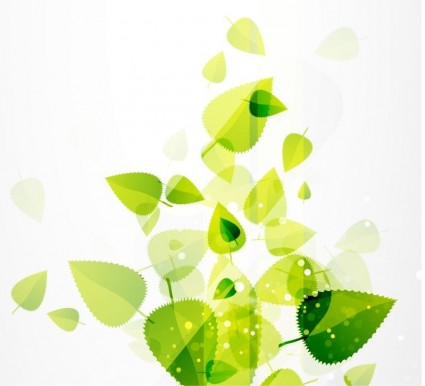 Resumen hojas verdes vector fondo