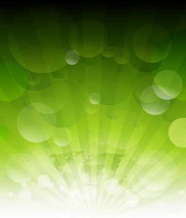 Abstract Green Rays Vector Background