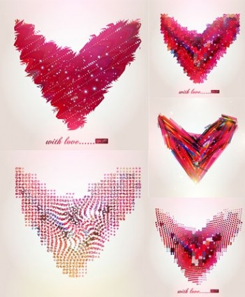abstrakte Herzen geformte Muster Vektor