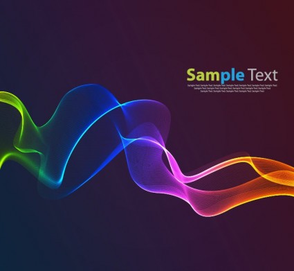 抽象的な虹色の波背景ベクトル グラフィック