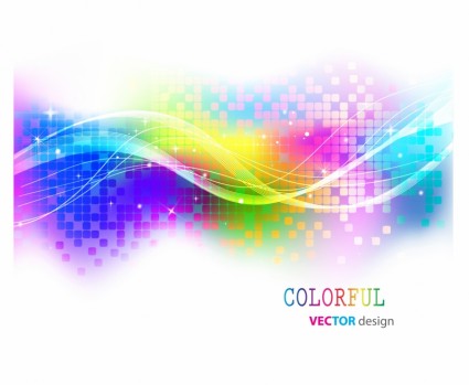 trừu tượng vector nền với làn sóng đầy màu sắc
