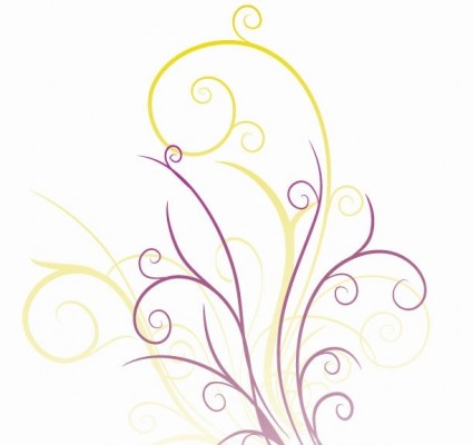 Abstraction With Floral Swirls Vector Graphic