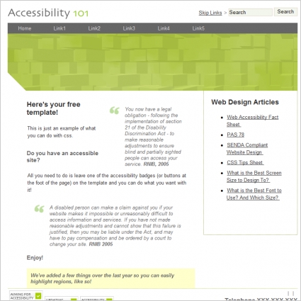 Accessibility Template