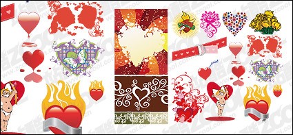 Accommodates Love And Heart Shaped Vector Material