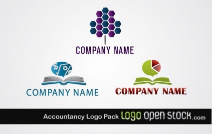 pacote logotipo de contabilidade