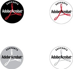 logotipos de suporte adobe acrobat