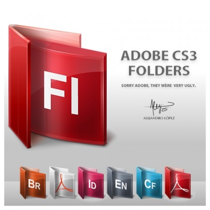 Adobe cartelle icone icone pack