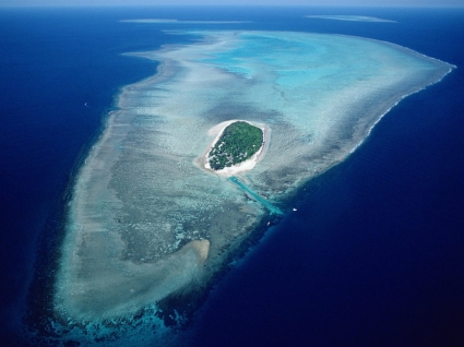 Aerial Of Heron Island Wallpaper Australia World
