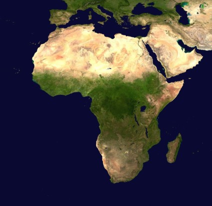 Pemandangan udara benua Afrika