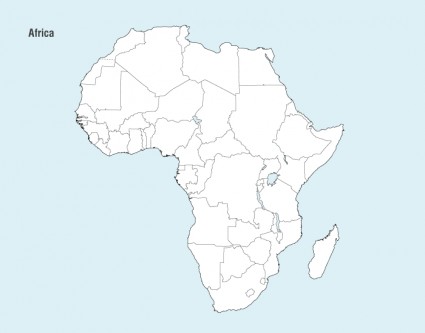 アフリカの地図のベクトル