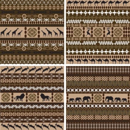 アフリカの伝統的な背景パターン ベクトル