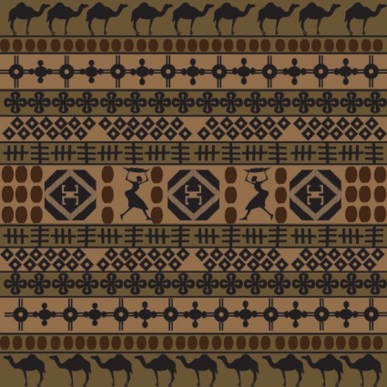 アフリカの伝統的なパターン背景のベクトル