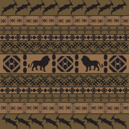 アフリカの伝統的なパターン背景のベクトル