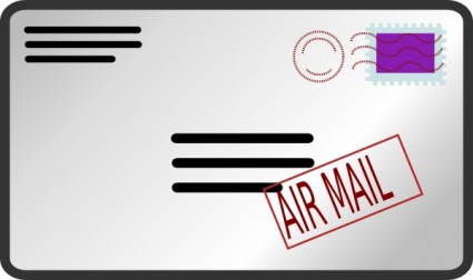 Air mail enveloppe clipart