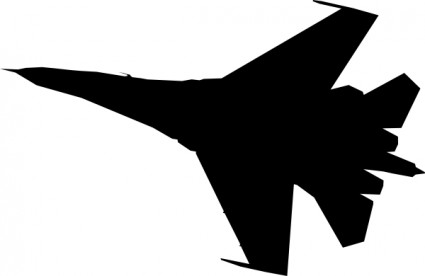 avion de chasse silhouette clipart
