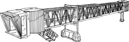 pesawat paasenger jembatan clip art